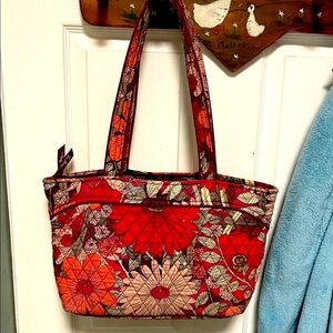 Vera Bradley Red and Pink Floral Tote